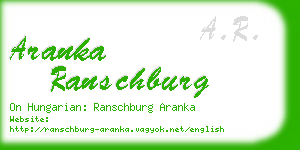 aranka ranschburg business card